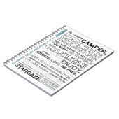 Carnet Articles de cadeau pour le campeur inspiré heureux (Côté gauche)