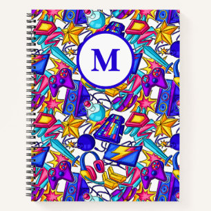Carnet Articles de jeu pour enfants à monogramme sur moti