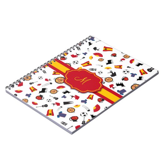 Carnet Articles espagnols avec drapeau pour ajouter votre (Côté gauche)