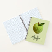 Carnet Artisanat Crochet vert Pomme Nom Monogramme (Intérieur)