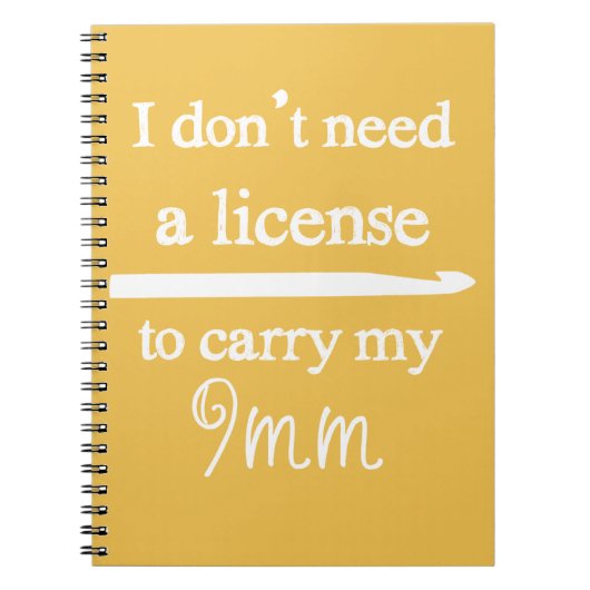 Carnet Artisanat de licence Crochet Hook {Dark} (Devant)