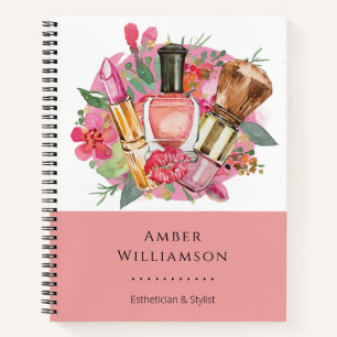Carnet Artiste de Maquillage de Beauté Florale Rose Moder