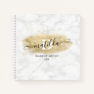Carnet Artiste de maquillage élégant en marbre parties sc
