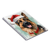 Carnet Artiste peint de Noël berger allemand (Côté Droit)