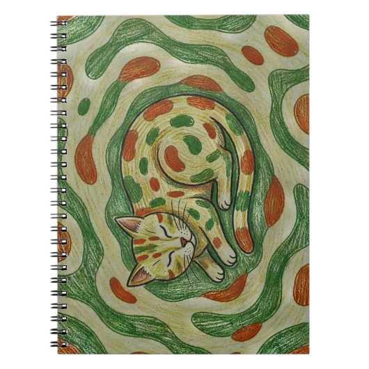 Carnet Artistic Calico Cat Camouflage Abstract Pattern (Devant)
