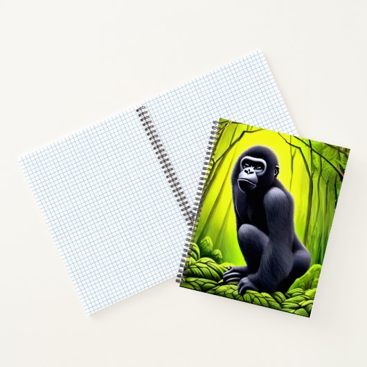 Carnet Artsy Abstrait Jungle Gorilla (Intérieur)