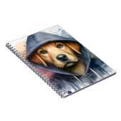 Carnet Artwork d'aquarelle Chien Brown dans une plaque Sw (Côté Droit)