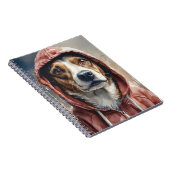 Carnet Artwork d'aquarelle Chien Brown et blanc en Sweat  (Côté Droit)