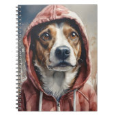 Carnet Artwork d'aquarelle Chien Brown et blanc en Sweat (Devant)