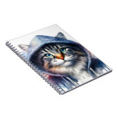 Carnet Artwork d'aquarelle Tabby Chat dans une plaque Swe (Côté Droit)