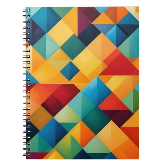Carnet Artwork géométrique triangulaire dynamique (Devant)