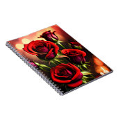 Carnet Artwork numérique Fleurs de rose rouge-58567 (Côté Droit)