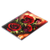 Carnet Artwork numérique Fleurs de rose rouge-58567 (Côté gauche)