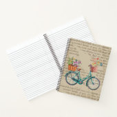 Carnet artwork papier Brown Texte du script de vélo rétro (Intérieur)