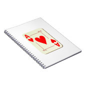 Carnet As de carte de jeu de coeurs (Côté Droit)