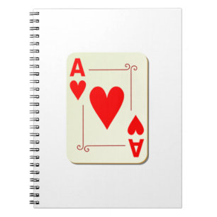 Carnet As de carte de jeu de coeurs