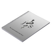 Carnet Asclepius Noble Médical Élégant Noir Blanc (Côté gauche)