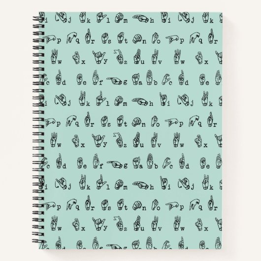 Carnet ASL Jade // Alphabet Langue des Signes Américaine (Devant)