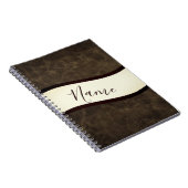 Carnet Aspect cuir brut personnalisé (Côté Droit)