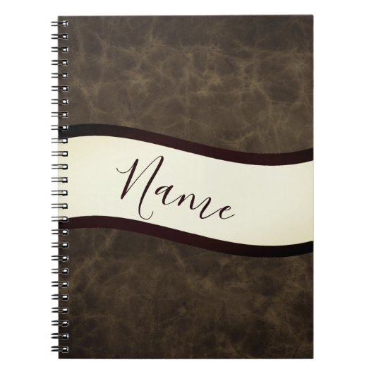 Carnet Aspect cuir brut personnalisé (Devant)