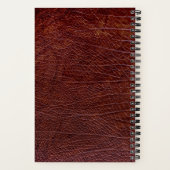 Carnet aspect cuir rouge monogramme (Verso)