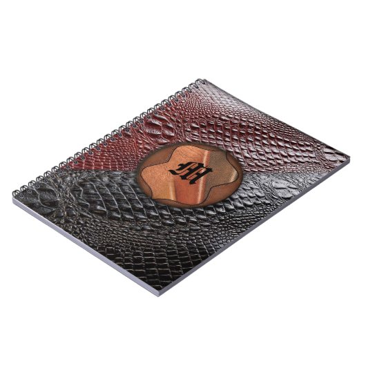 Carnet Aspect de la peau de serpent et éléments monogramm (Côté gauche)