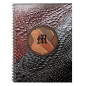 Carnet Aspect de la peau de serpent et éléments monogramm (Devant)