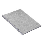 Carnet Aspect floral embossé gris (Côté Droit)