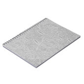 Carnet Aspect floral embossé gris (Côté gauche)