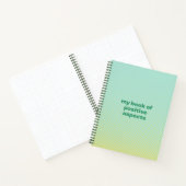 Carnet Aspects positifs Gradient vert Gratitude tendance (Intérieur)