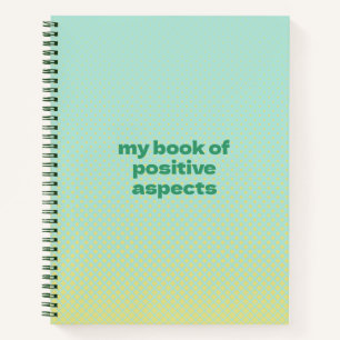 Carnet Aspects positifs Gradient vert Gratitude tendance