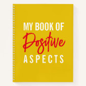 Carnet Aspects positifs Jaune Script Droit de l'attractio (Devant)