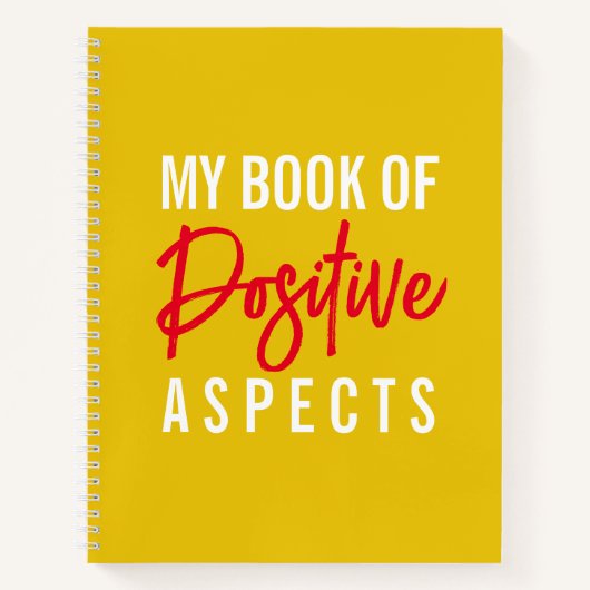 Carnet Aspects positifs Jaune Script Droit de l'attractio (Devant)