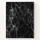 Carnet Aspects positifs Nom chic Marbre noir Gratitude (Dos)