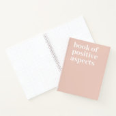 Carnet Aspects Positifs Texte minimaliste Gratitude rose (Intérieur)