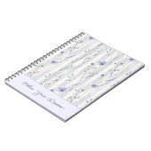Carnet Assez Chic Fleurs Lavande Rayures (Côté gauche)