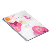 Carnet assez rose de nom d'aquarelle de pavots (Côté Droit)