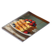Carnet Assiette Antique de Gaufres aux Fraises (Côté gauche)