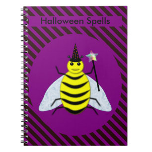 Carnet Assistant Abeille magique d'Halloween Purple et ba