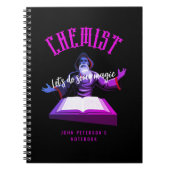 Carnet Assistant | Chimiste | Art Imaginaire | Noir (Devant)