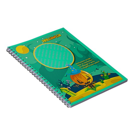 Carnet Assistant Halloween Jack o' Lantern Ajouter cadre (Côté Droit)