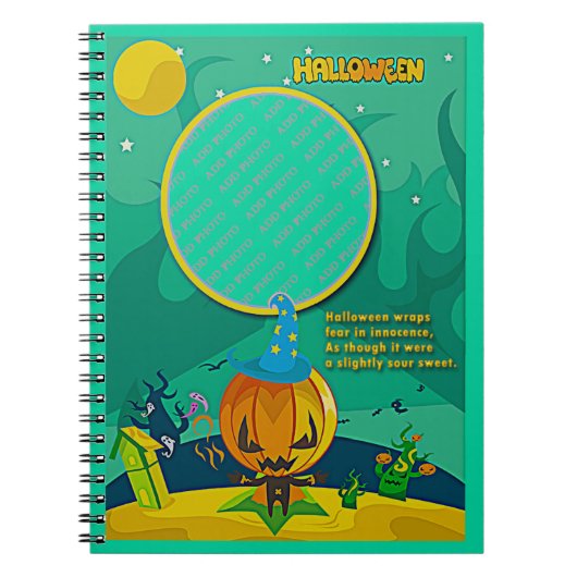 Carnet Assistant Halloween Jack o' Lantern Ajouter cadre (Devant)