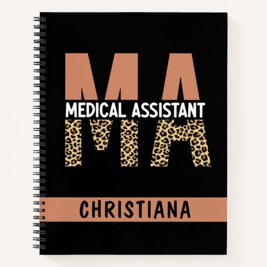 Carnet Assistant Médicale MA personnalisé Empreinte de lé (Devant)