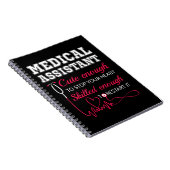 Carnet Assistant Médicale Mignonne Infirmière Stop Coeur  (Côté Droit)