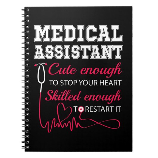 Carnet Assistant Médicale Mignonne Infirmière Stop Coeur  (Devant)