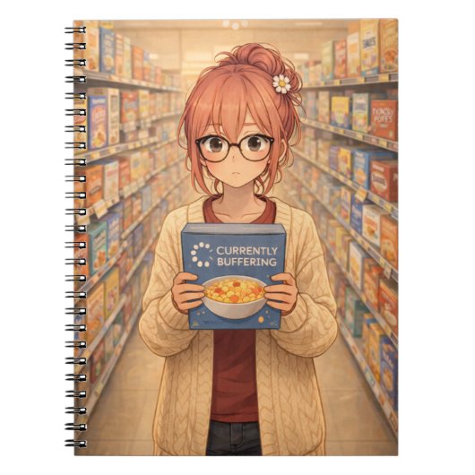 Carnet Aster™ Currently Buffering Spiral Notebook Cute  (Devant)
