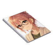 Carnet Aster™ Cute Aesthetic Girl Spiral Notebook Cozy Vi (Côté Droit)