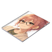 Carnet Aster™ Cute Aesthetic Girl Spiral Notebook Cozy Vi (Côté gauche)