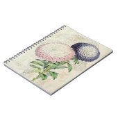Carnet Asters nains vintages à fleurs (Côté gauche)