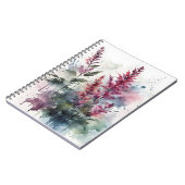 Carnet Astilbe - Fleurs aquarelle (Côté gauche)